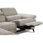 Canapé d'angle avec relax électrique tissu effet grain, 5/6 places SOLARO, beige, angle gauche Canapé d'angle avec relax électrique tissu effet grain, 5/6 places SOLARO, beige, angle gauche