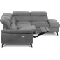 Canapé d'angle avec relax électrique tissu effet grain, 5/6 places SOLARO, gris foncé, angle droit Canapé d'angle avec relax électrique tissu effet grain, 5/6 places SOLARO, gris foncé, angle droit