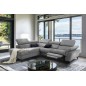 Canapé d'angle avec relax électrique tissu effet grain, 5/6 places SOLARO, gris foncé, angle gauche Canapé d'angle avec relax électrique tissu effet grain, 5/6 places SOLARO, gris foncé, angle gauche