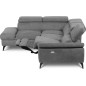 Canapé d'angle avec relax électrique tissu effet grain, 5/6 places SOLARO, gris foncé, angle gauche Canapé d'angle avec relax électrique tissu effet grain, 5/6 places SOLARO, gris foncé, angle gauche
