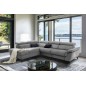 Canapé d'angle avec relax électrique tissu effet grain, 5/6 places SOLARO, gris foncé, angle gauche Canapé d'angle avec relax électrique tissu effet grain, 5/6 places SOLARO, gris foncé, angle gauche