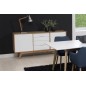 Bahut contemporain chêne grande qualité, MARISI, Blanc Bahut contemporain chêne grande qualité, MARISI, Blanc