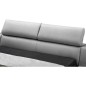 Lit design en cuir italien de luxe FENDO, avec sommier à lattes, gris clair, 160x200 Lit design en cuir italien de luxe FENDO, avec sommier à lattes, gris clair, 160x200
