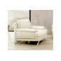 Fauteuil 1 place, en cuir LUXE italien MARINI, écru Fauteuil 1 place, en cuir LUXE italien MARINI, écru