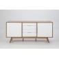 Bahut contemporain chêne grande qualité, MARISI, Blanc Bahut contemporain chêne grande qualité, MARISI, Blanc