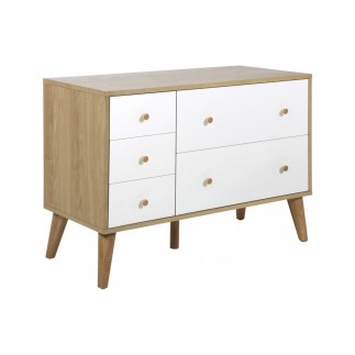 Bahut tendance en chêne grande qualité, OLINA, Blanc