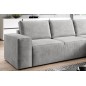 Canapé d'angle convertible - SIDNEY VELOURS - en velours Luxe - 5/6 places, gris clair, angle droit (vu de face) Canapé d'angle convertible - SIDNEY VELOURS - en velours Luxe - 5/6 places, gris clair, angle droit (vu de face)