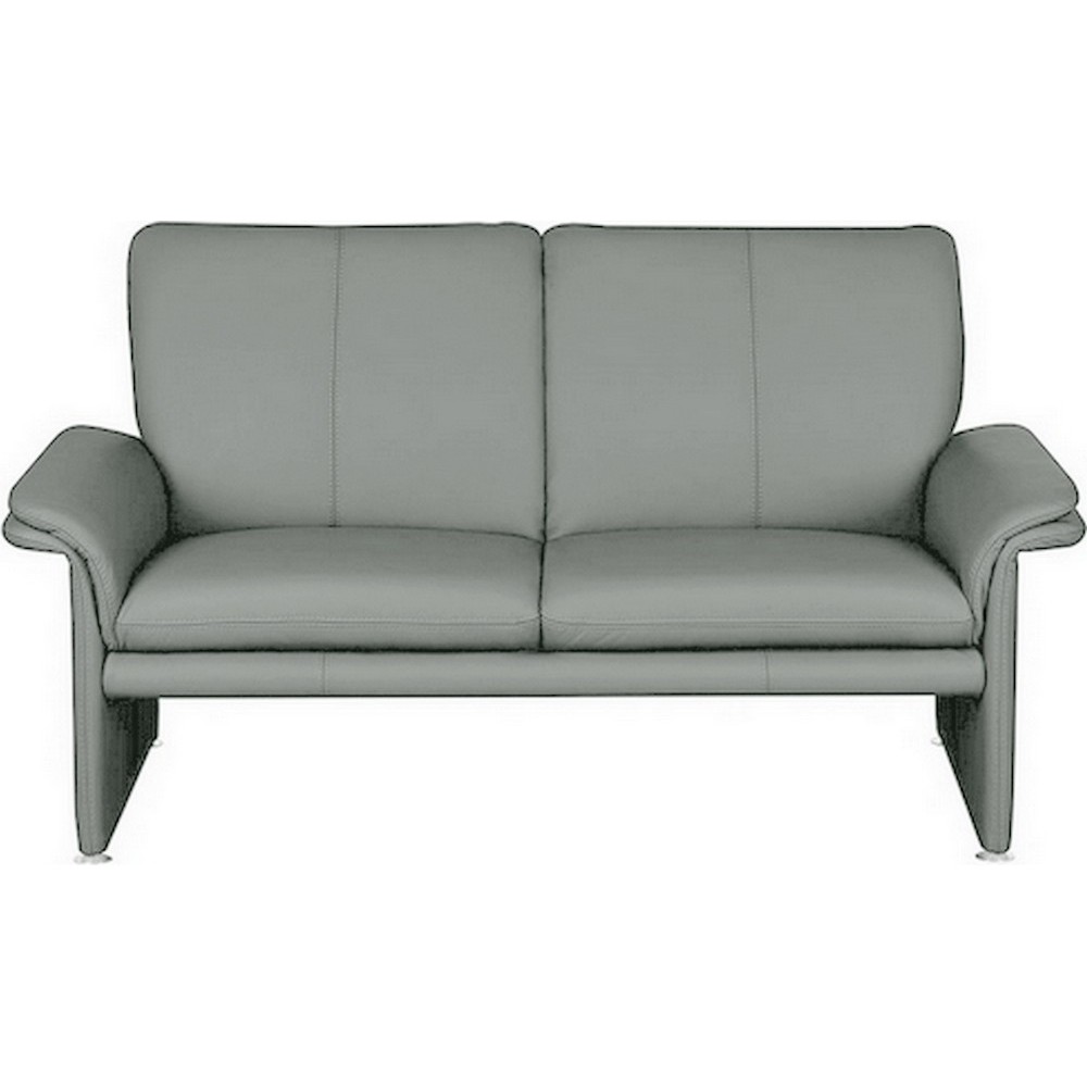 Canapé 2 places en 100% tout cuir italien vachette COMO, gris clair Canapé 2 places en 100% tout cuir italien vachette COMO, gris clair