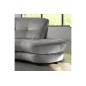 Canapé en velours luxe 5/6 places BRENNER gris clair, côté accoudoir gauche Canapé en velours luxe 5/6 places BRENNER gris clair, côté accoudoir gauche