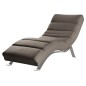 Chaise longue réglable multipositions, en cuir de luxe italien, SWEET, taupe Chaise longue réglable multipositions, en cuir de luxe italien, SWEET, taupe