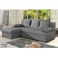 1X Canapé d'angle convertible gilo - en tissu luxe 3/4 places, gris, angle gauche (vu de face) , livraison au 3ème étage et repr 1X Canapé d'angle convertible gilo - en tissu luxe 3/4 places, gris, angle gauche (vu de face) , livraison au 3ème étage et repr