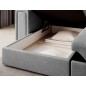 Canapé d'angle convertible, BLENDO en velours Luxe gris, 4 places, angle gauche (vu de face), Gris clair Canapé d'angle convertible, BLENDO en velours Luxe gris, 4 places, angle gauche (vu de face), Gris clair