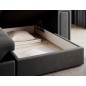 Canapé d'angle convertible, BLENDO - en velours Luxe gris foncé, 4 places, angle droit (vu de face) Canapé d'angle convertible, BLENDO - en velours Luxe gris foncé, 4 places, angle droit (vu de face)