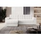 Canapé d'angle convertible, BLENDO en tissu bouclette Luxe - ivoire, 4 places, angle gauche (vu de face) Canapé d'angle convertible, BLENDO en tissu bouclette Luxe - ivoire, 4 places, angle gauche (vu de face)