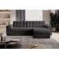 Canapé d'angle convertible, BLENDO en tissu bouclette Luxe anthracite, 4 places, angle droit (vu de face) Canapé d'angle convertible, BLENDO en tissu bouclette Luxe anthracite, 4 places, angle droit (vu de face)