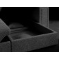 Canapé d'angle convertible, BLENDO en tissu bouclette Luxe anthracite, 4 places, angle droit (vu de face) Canapé d'angle convertible, BLENDO en tissu bouclette Luxe anthracite, 4 places, angle droit (vu de face)