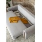 Canapé 3 places convertible ARCADIO en velours côtelé Luxe gris