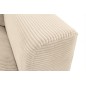 Canapé d'angle en velours cotelé Luxe - beige, BERLINO, 5 places, angle gauche (vu de face), Beige clair