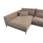 Canapé d'angle en velours cotelé Luxe - marron, BERLINO, 5 places, angle gauche (vu de face) Canapé d'angle en velours cotelé Luxe - marron, BERLINO, 5 places, angle gauche (vu de face)