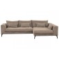 Canapé d'angle en velours cotelé Luxe marron BERLINO, 5 places, angle droit (vu de face) Canapé d'angle en velours cotelé Luxe marron BERLINO, 5 places, angle droit (vu de face)