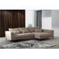 Canapé d'angle en velours cotelé Luxe marron BERLINO, 5 places, angle droit (vu de face) Canapé d'angle en velours cotelé Luxe marron BERLINO, 5 places, angle droit (vu de face)