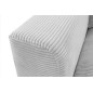Canapé d'angle en velours cotelé Luxe gris clair BERLINO, 5 places, angle droit (vu de face) Canapé d'angle en velours cotelé Luxe gris clair BERLINO, 5 places, angle droit (vu de face)