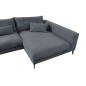 Canapé d'angle en velours cotelé Luxe gris foncé BERLINO, 5 places, angle droit (vu de face) Canapé d'angle en velours cotelé Luxe gris foncé BERLINO, 5 places, angle droit (vu de face)