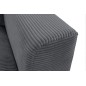 Canapé d'angle en velours cotelé Luxe gris foncé, BERLINO, 5 places, angle gauche (vu de face) Canapé d'angle en velours cotelé Luxe gris foncé, BERLINO, 5 places, angle gauche (vu de face)