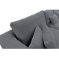 Canapé d'angle en velours cotelé Luxe gris foncé, BERLINO, 5 places, angle gauche (vu de face) Canapé d'angle en velours cotelé Luxe gris foncé, BERLINO, 5 places, angle gauche (vu de face)