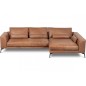 Canapé d'angle BERRY en 100% TOUT cuir italien de prestige, marron, angle droit, 5 places Canapé d'angle BERRY en 100% TOUT cuir italien de prestige, marron, angle droit, 5 places