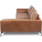 Canapé d'angle BERRY en 100% TOUT cuir italien de prestige, marron, angle droit, 5 places Canapé d'angle BERRY en 100% TOUT cuir italien de prestige, marron, angle droit, 5 places