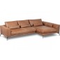 Canapé d'angle BERRY en 100% TOUT cuir italien de prestige, marron, angle droit, 5 places Canapé d'angle BERRY en 100% TOUT cuir italien de prestige, marron, angle droit, 5 places