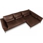 Canapé d'angle BERRY en 100% TOUT cuir italien de prestige, chocolat, angle droit, 5 places Canapé d'angle BERRY en 100% TOUT cuir italien de prestige, chocolat, angle droit, 5 places