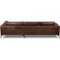 Canapé d'angle BERRY en 100% TOUT cuir italien de prestige, chocolat, angle droit, 5 places Canapé d'angle BERRY en 100% TOUT cuir italien de prestige, chocolat, angle droit, 5 places