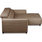 Canapé d'angle avec relax électrique en velours cotelé REVANO, marron, angle droit, 3 places Canapé d'angle avec relax électrique en velours cotelé REVANO, marron, angle droit, 3 places