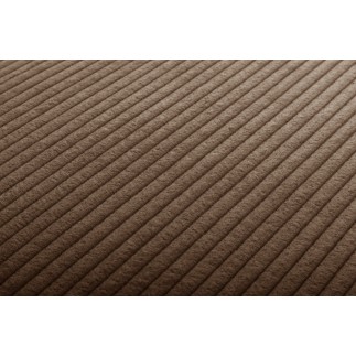 Canapé d'angle avec relax électrique en velours cotelé REVANO, chocolat, angle droit