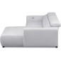 Canapé d'angle avec relax électrique en velours cotelé REVANO, gris clair, angle droit, 3 places Canapé d'angle avec relax électrique en velours cotelé REVANO, gris clair, angle droit, 3 places