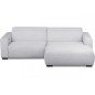 Canapé d'angle avec relax électrique en velours cotelé REVANO, gris clair, angle droit, 3 places Canapé d'angle avec relax électrique en velours cotelé REVANO, gris clair, angle droit, 3 places