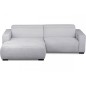 Canapé d'angle avec relax électrique en velours cotelé REVANO, gris clair angle gauche, 3 places Canapé d'angle avec relax électrique en velours cotelé REVANO, gris clair angle gauche, 3 places