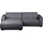 Canapé d'angle avec relax électrique en velours cotelé REVANO, gris foncé, angle gauche, 3 places Canapé d'angle avec relax électrique en velours cotelé REVANO, gris foncé, angle gauche, 3 places