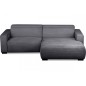 Canapé d'angle avec relax électrique en velours cotelé REVANO, gris foncé, angle droit, 3 places Canapé d'angle avec relax électrique en velours cotelé REVANO, gris foncé, angle droit, 3 places