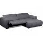 Canapé d'angle avec relax électrique en velours cotelé REVANO, gris foncé, angle droit, 3 places Canapé d'angle avec relax électrique en velours cotelé REVANO, gris foncé, angle droit, 3 places