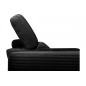 Canapé d'angle avec relax électrique , velours cotelé REVANO, noir, angle gauche, 3 places Canapé d'angle avec relax électrique , velours cotelé REVANO, noir, angle gauche, 3 places