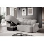 Canapé d'angle profondeur réglable, BENSON en tissu bouclette Luxe gris clair, 4-5 places, angle gauche (vu de face) Canapé d'angle profondeur réglable, BENSON en tissu bouclette Luxe gris clair, 4-5 places, angle gauche (vu de face)