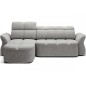 Canapé d'angle profondeur réglable BENSON VELOURS, velours Luxe gris clair, 4-5 places, angle gauche (vu de face) Canapé d'angle profondeur réglable BENSON VELOURS, velours Luxe gris clair, 4-5 places, angle gauche (vu de face)