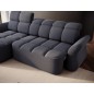 - Canapé d'angle profondeur réglable BENSON velours Luxe gris foncé 4-5 places, angle gauche (vu de face) - Canapé d'angle profondeur réglable BENSON velours Luxe gris foncé 4-5 places, angle gauche (vu de face)