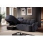 - Canapé d'angle profondeur réglable BENSON velours Luxe gris foncé 4-5 places, angle gauche (vu de face) - Canapé d'angle profondeur réglable BENSON velours Luxe gris foncé 4-5 places, angle gauche (vu de face)
