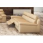 Canapé 2 places relaxation en cuir italien OLSEN , beige Canapé 2 places relaxation en cuir italien OLSEN , beige