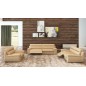 Canapé 2 places relaxation en cuir italien OLSEN , beige Canapé 2 places relaxation en cuir italien OLSEN , beige