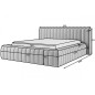 Lit double avec coffre CARINO VELOURS de qualité luxe capitonné, gris clair, 160x200